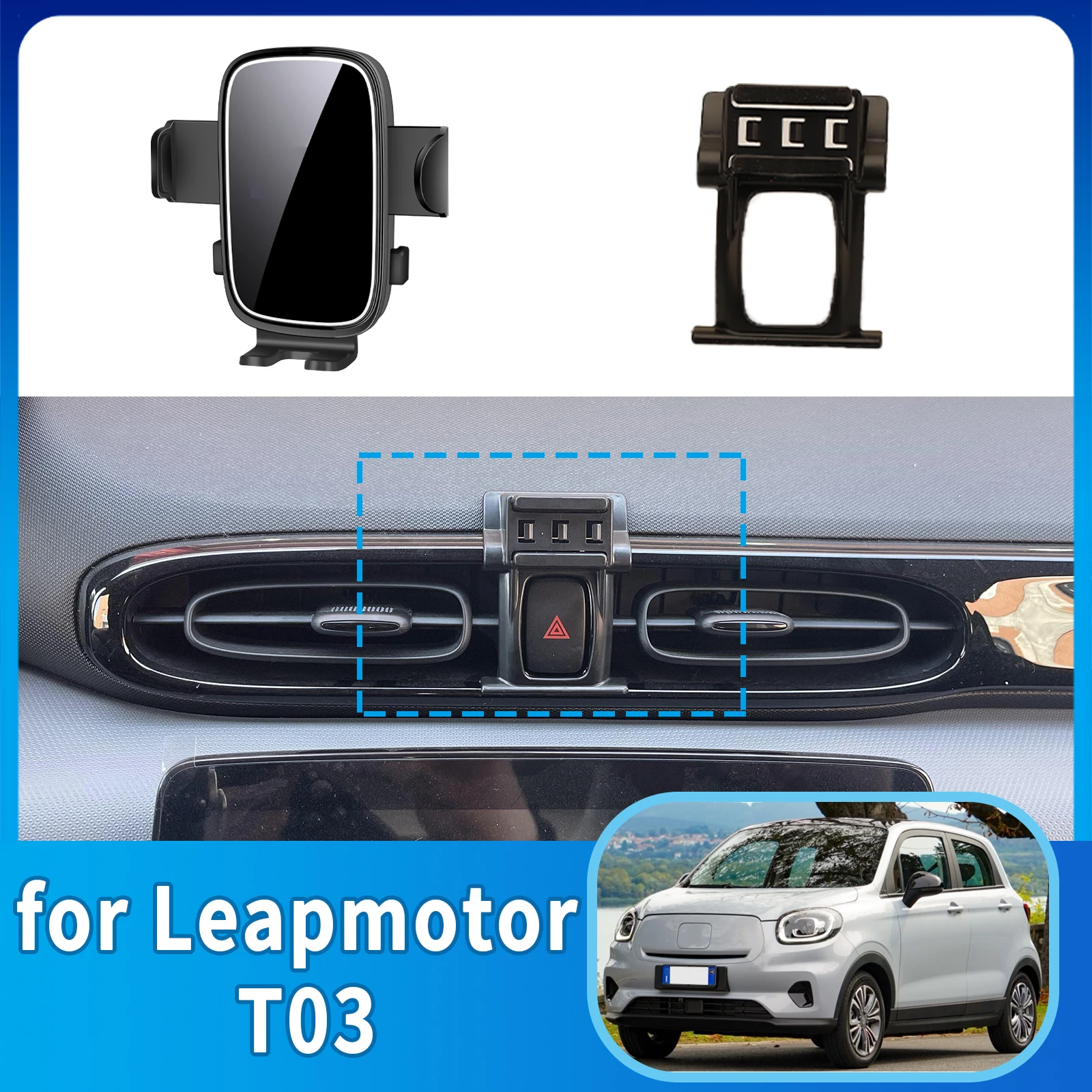 

fit for Leapmotor T03 Phone Holder, Dashboard Screen Mount Bracket Easy Installation​​ Car accessoires