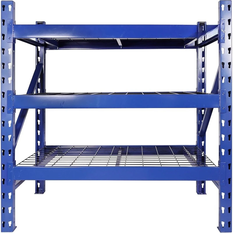 Garage Storage Shelves - Heavy Duty 3-Tier Adjustable Metal Wire Shelving Units with 3000 lbs Total Capacity