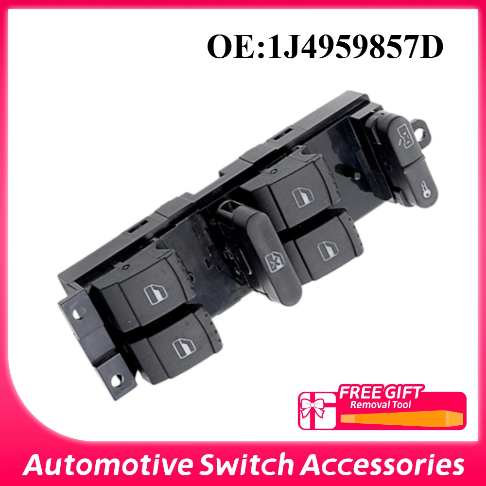 1J4959857D Car Driver Side Master Power Window Switch Button For Volkswagen Passat B5 Bora Golf 4 MK4 Seat Leon Toledo 1999-2004