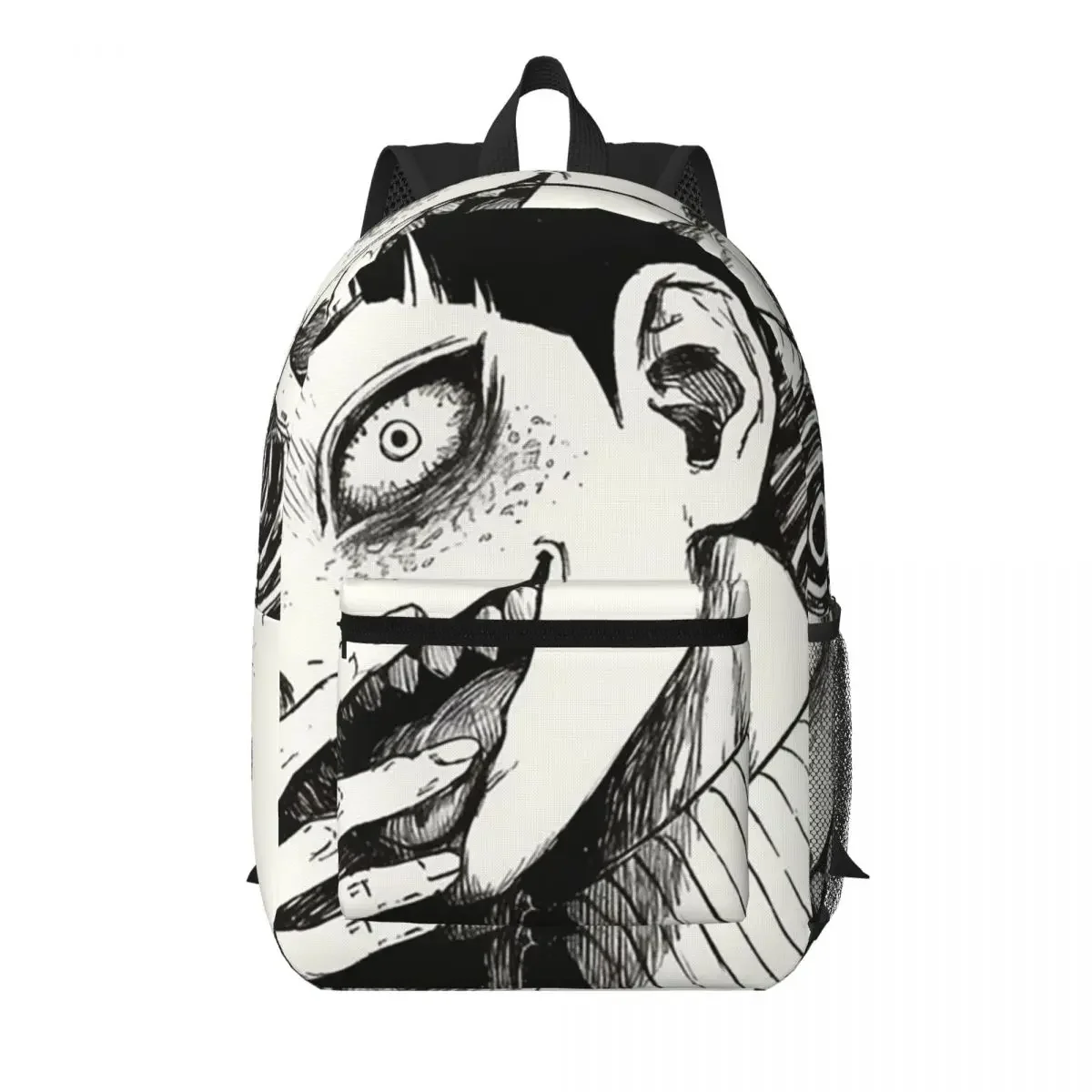 Junji Ito Tribute Poster Uzumaki Student Backpack School Bag Hiking Travel Daypack for Boys Girls Bookbag Shoulder Bags
