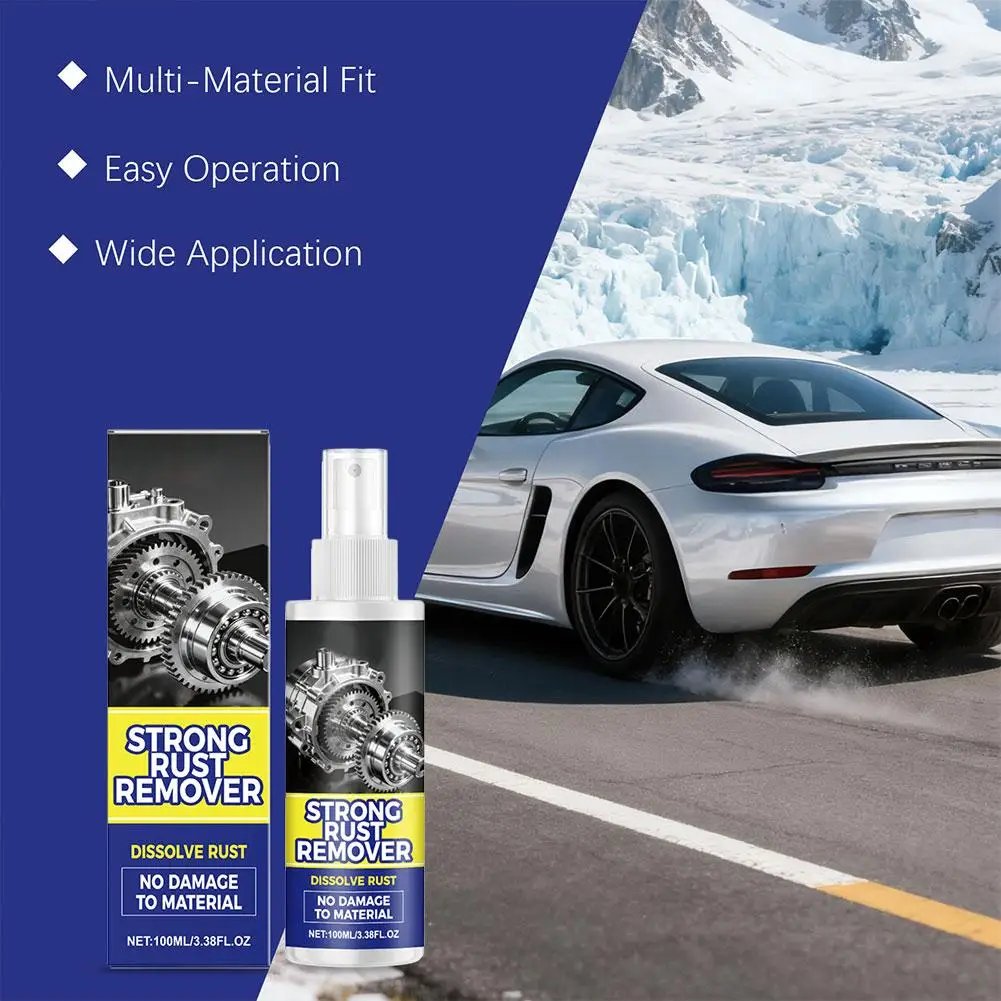 100ml Multipurpose Anti-rust Rust Remover Derusting spray For Car Ship and Metal Surface Cleaning, maintenance and renovati H2U0
