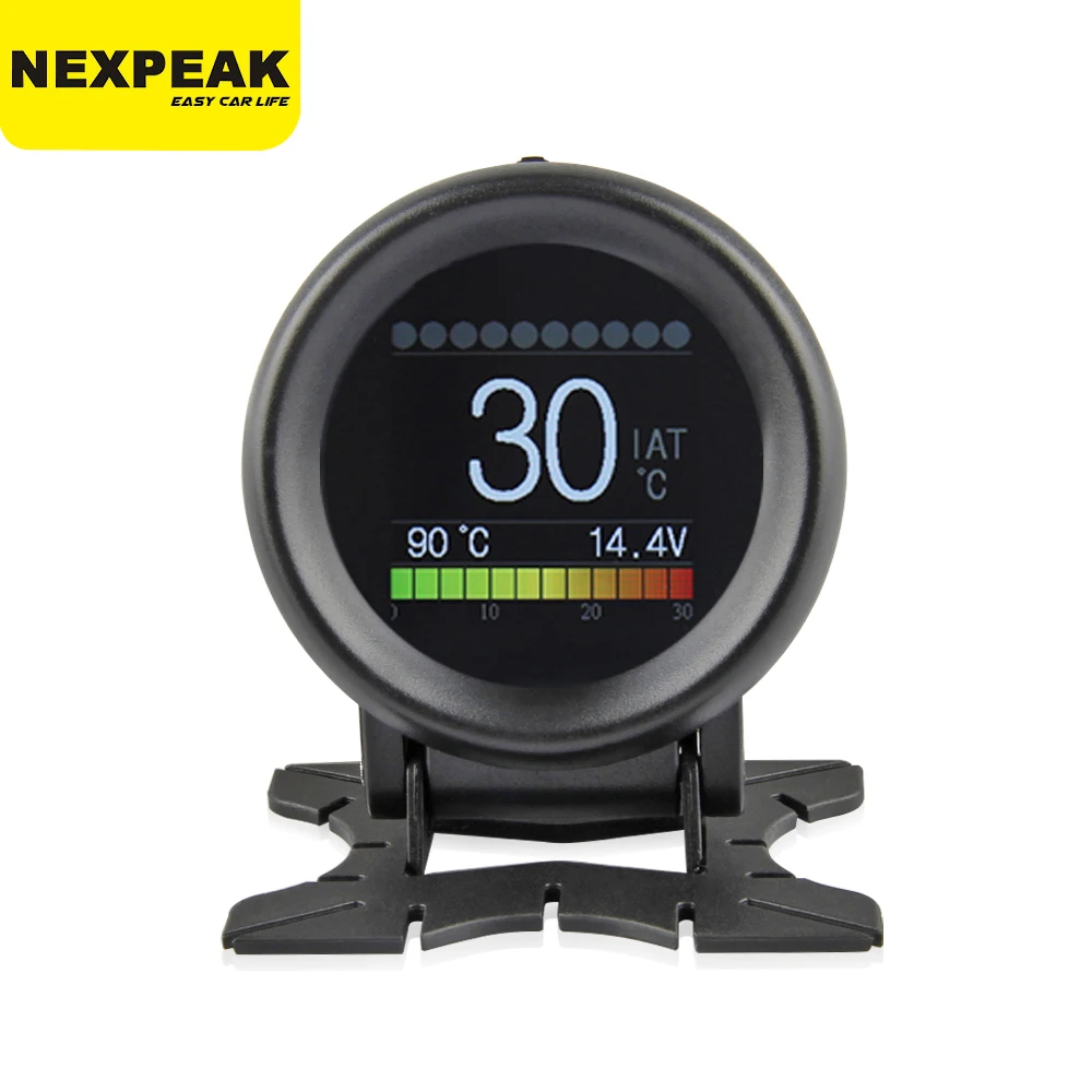 Automobile On-board Computer NEXPEAK A205 Car Digital Computer Display Speed Fuel Consumption Temperature Gauge OBD2 Scanner