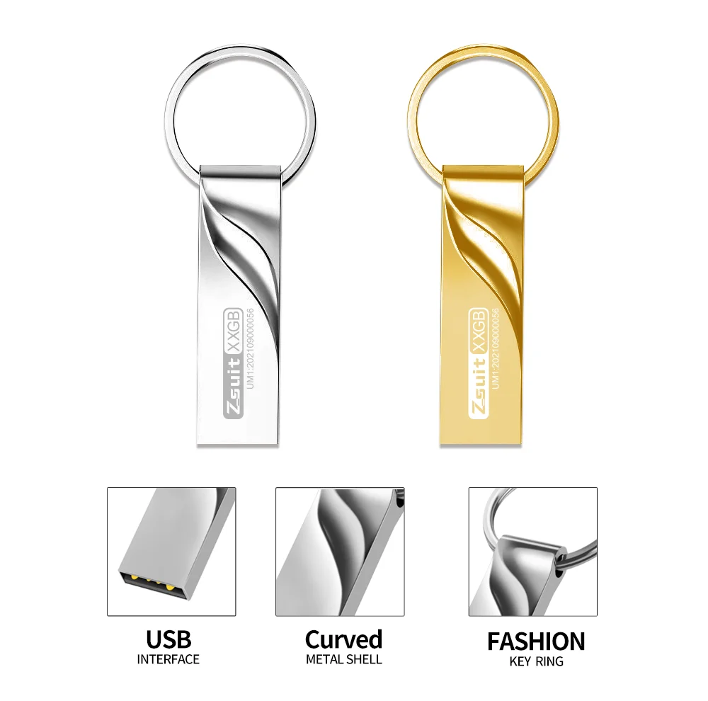 Zsuit 10 pz All'ingrosso 16 GB 8 GB USB Flash Drive 64 GB Chiave Memory Stick 4 GB Pendrive impermeabile per lo stoccaggio Backup Logo gratuito U Disco