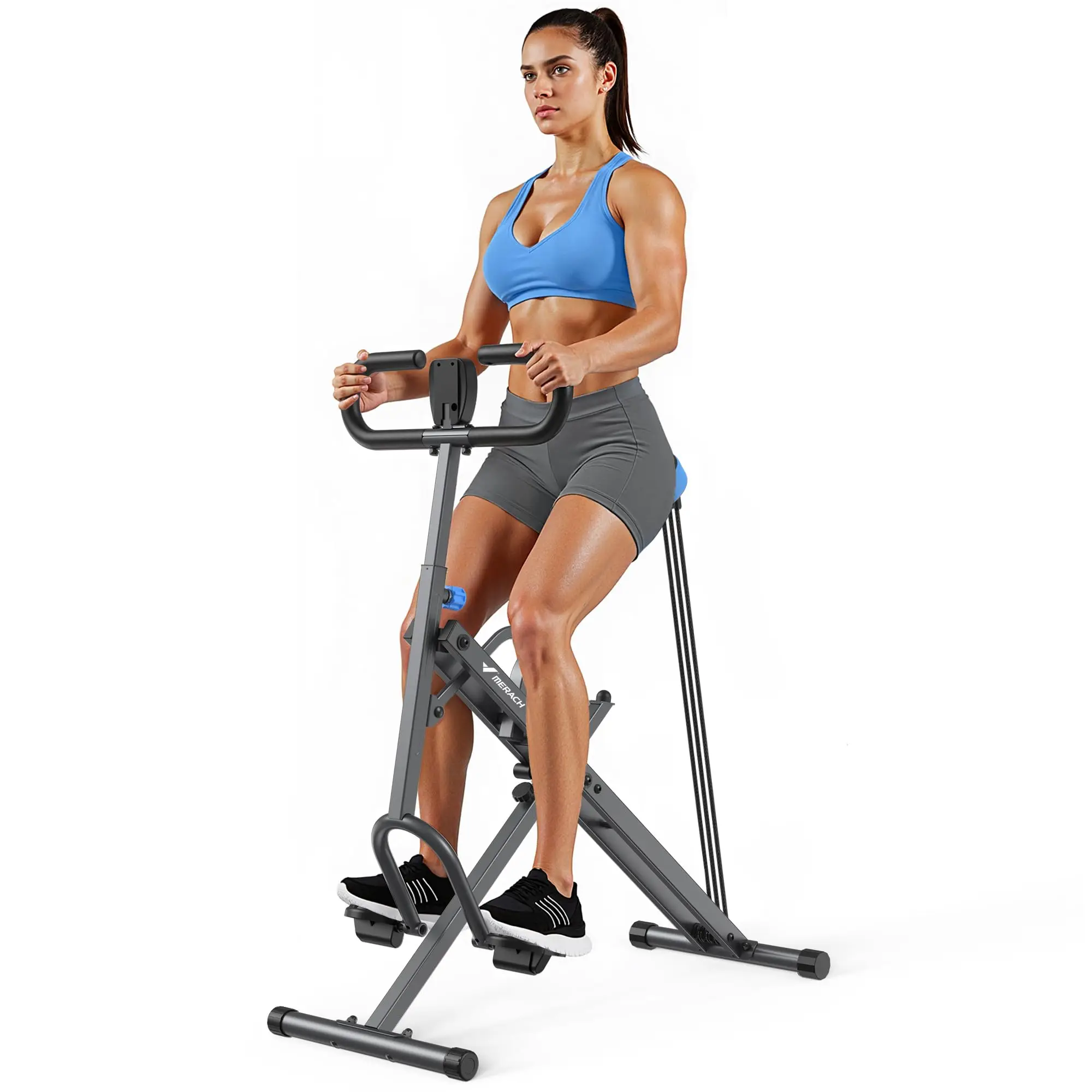 Squat Machine, R07 2 in 1 Squat Rowing Machine, Easy Setup & Foldable Exercise Equipment, Glute Trainer Machine, Glutes
