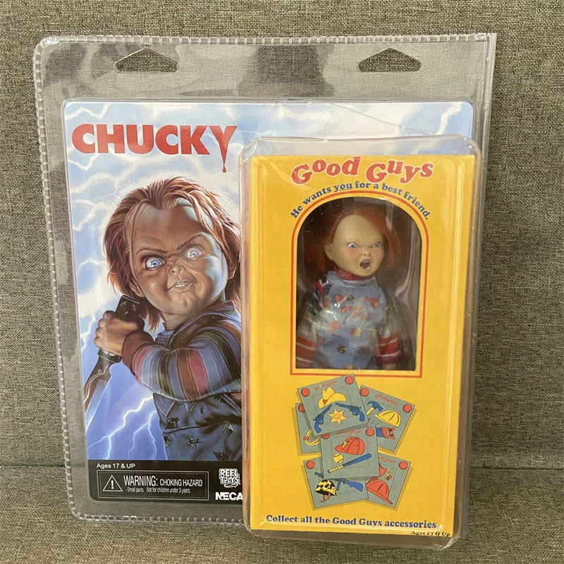 NECA Chucky Doll Good Boy Play Chucky Action Figure Horror Real Clothes Brinquedos Model Toy Christmas Helloween Gift Dolls