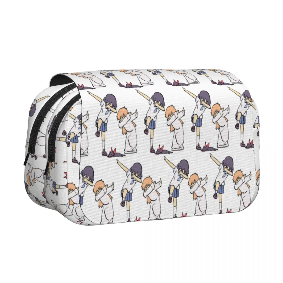 Scene Of Nano And Hakase Dabbing Azumanga Daioh Pencil Cases Pencil Pouch Hard Shell Leather Pen Box Pencil Bag for Studen Gifts