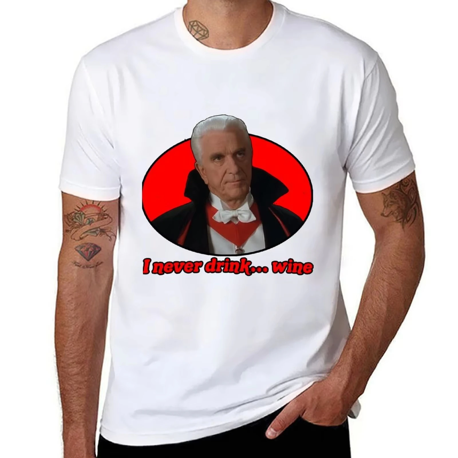 2026 Mens Funny Leslie Nielsen Awesome for Music Fans T-Shirt Oversized Graphic Tee Sublime Affliction Shirts Sweat Shirts, Men