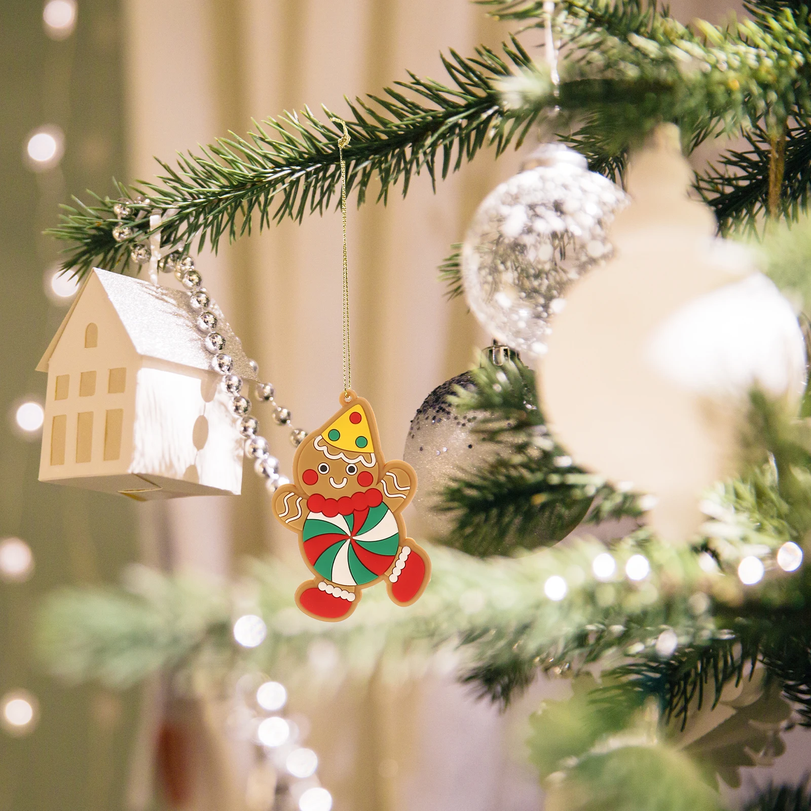 

12Pcs Gingerbread Man Xmas Hanging Ornament Christmas Tree Decoration Pendant Home Party Decor Christmas Tree Decorations