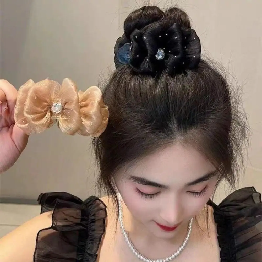 

Elegant Mesh Bow Hair Clip Fashion Women Shark Clip Ponytail Braid Clip Hair Accessories