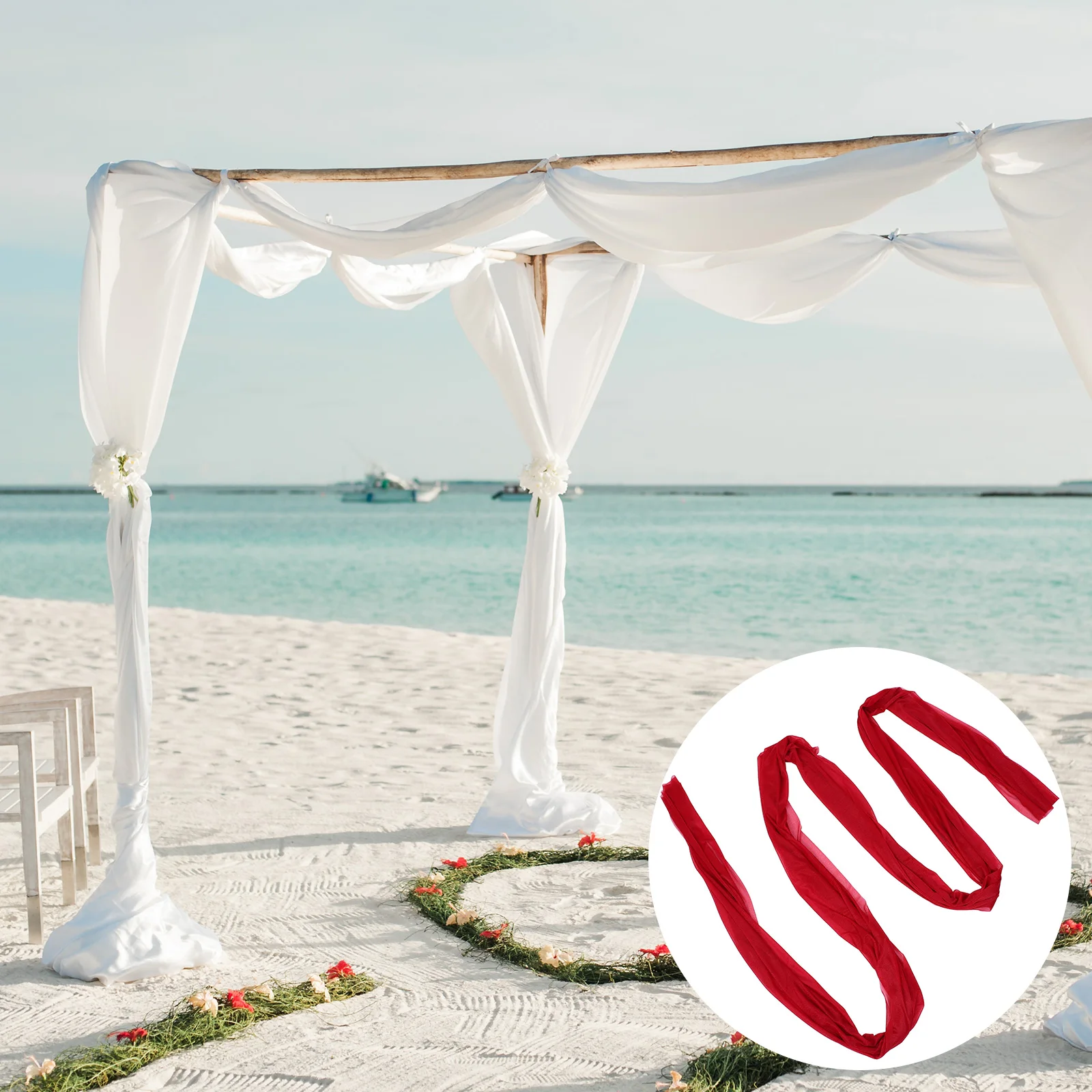 

Stretch Yarn Polyester Background Cloth Wedding Decor Drapery Outdoor Curtains Reusable Washable Outdoor Decor Drapery Soft