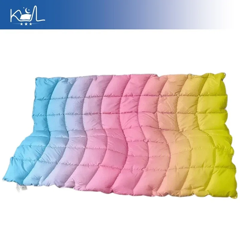 

Портативный влагостойкий коврик радужных цветов для кемпинга на открытом воздухе, многофункциональный, с фиксацией на кнопках