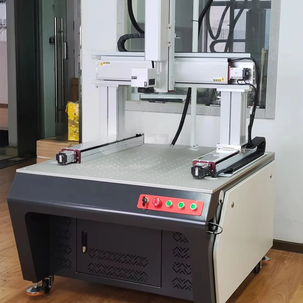 High-Speed 100W Large Format Fiber Marking Machine Metal Writing and Painting Engraving Seamless Splicing