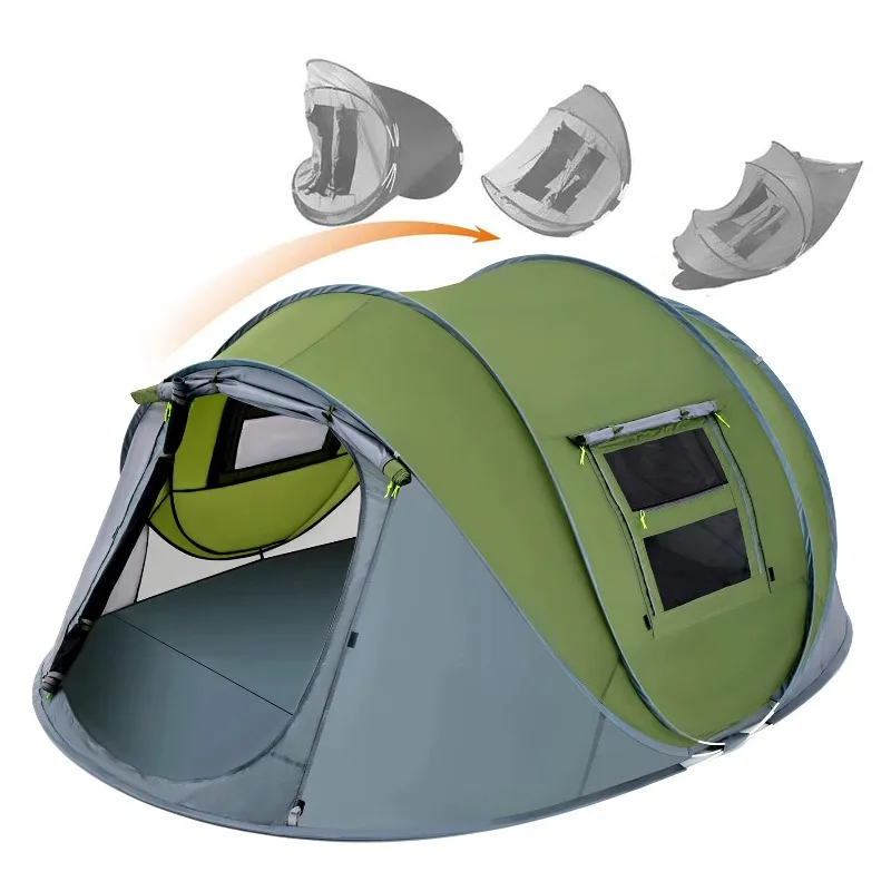 

New Arrival Outdoor Camping Tent Easy Pop Up Tent Waterproof Automatic Setup 2 Doors Instant Family Tents
