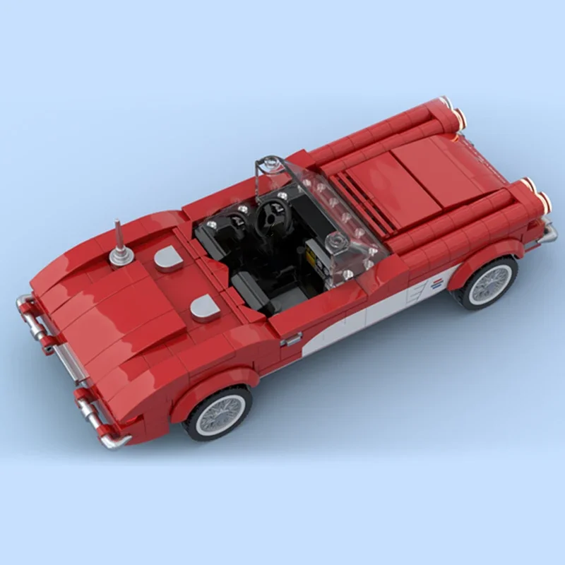 Moc-ミニスピードチャンピオンc1モジュラービルディングブロック,子供用,都市車モデル,レンガのおもちゃ,組み立てセット,テクニカルギフト