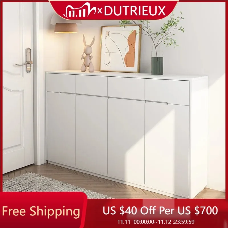 

Interior Nordic Shoe Cabinets Vertical Storage Rack Wooden Organizer Large Size Shoe Cabinets Modern Gabinete Home Furniture