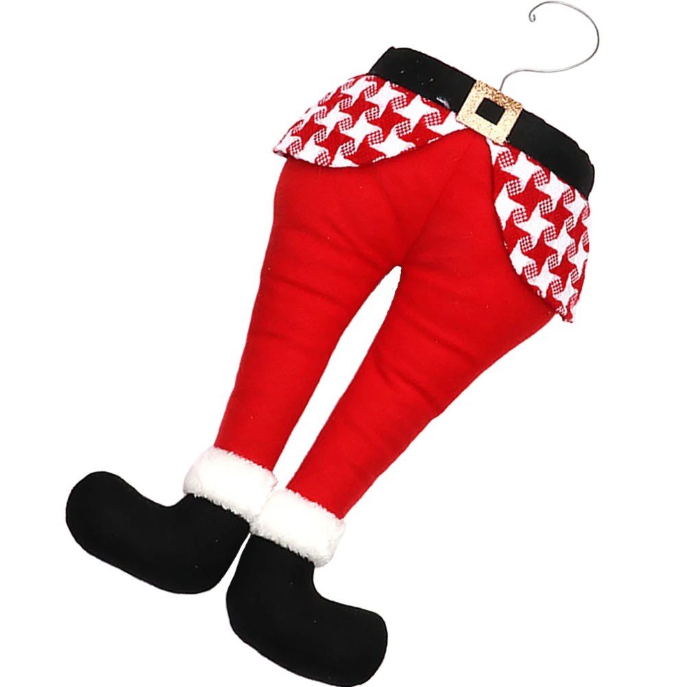 

1pc Christmas Elf Ornament Hanging Decor Feet for Tree Holiday Xmas Fireplace Santa Legs Tree Holiday Ornaments Topper