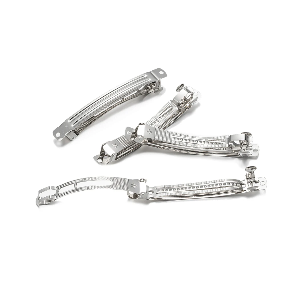10 Stück Metall-Haarspangen-Stil, Feder-Haarspangen, leere Basis, Zubehör für DIY-Haarnadel, Schmuckherstellung, Zubehör, Zubehör – Detail 2