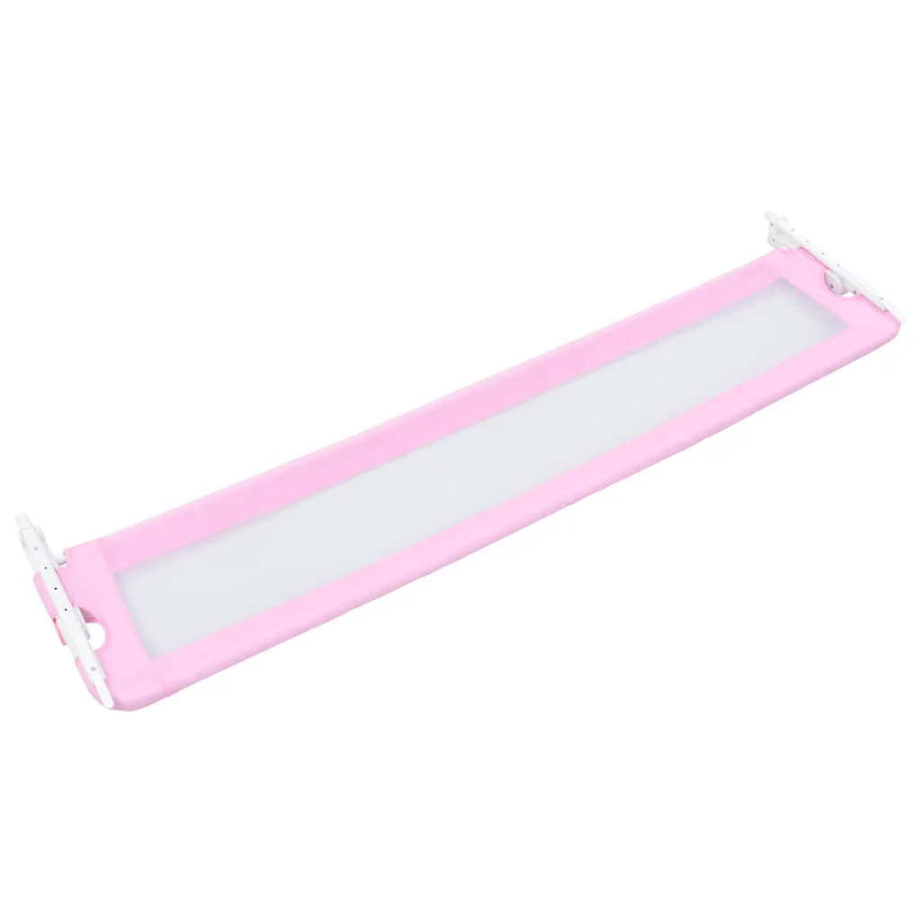 Pink Polyester Children\'s Bed Guardrail Bed Safety Armrest Baby Sleeping Safety Guard Rail Protective Bumpers180x42 cm