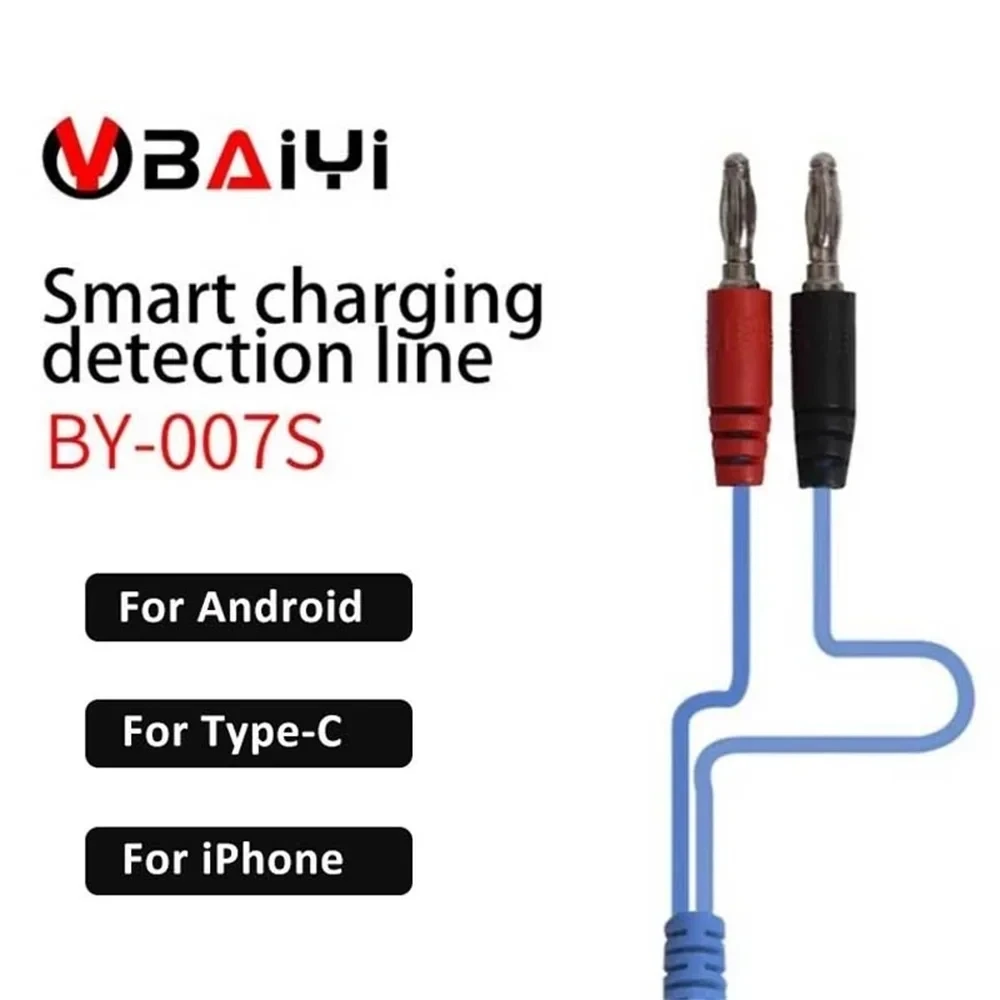 BY-007S Slimme oplaaddetectiekabel Snel opladen Protocollen Snel detecteren Type_C Lightning Micro USB Interface voor drie apparaten