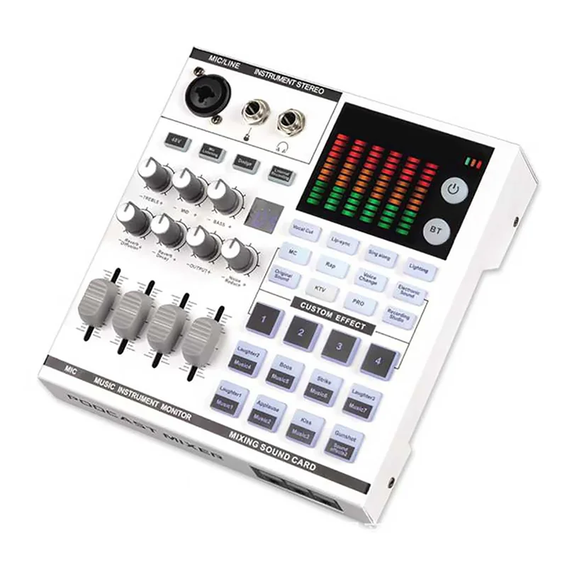 

New-SN800 Live Sound Card For Broadcast Recording KTV Multifunctional Live Sound Card