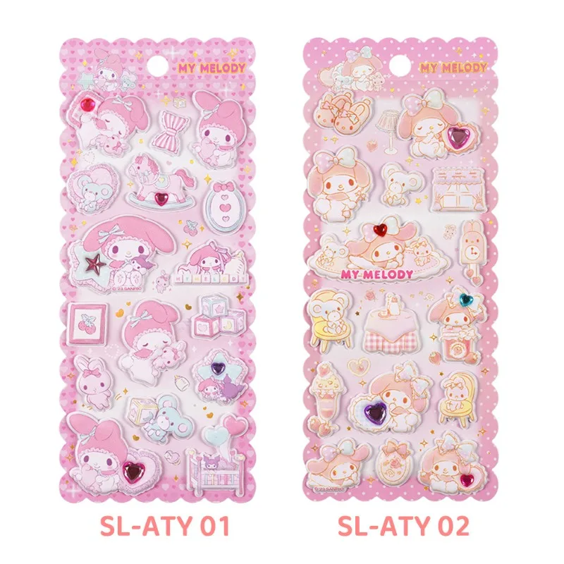 Sanrio Original My Melody DIY Candy Stickers for Kids 3D Creative Cartoon Stickers Handmade Decorative Stickers for Children