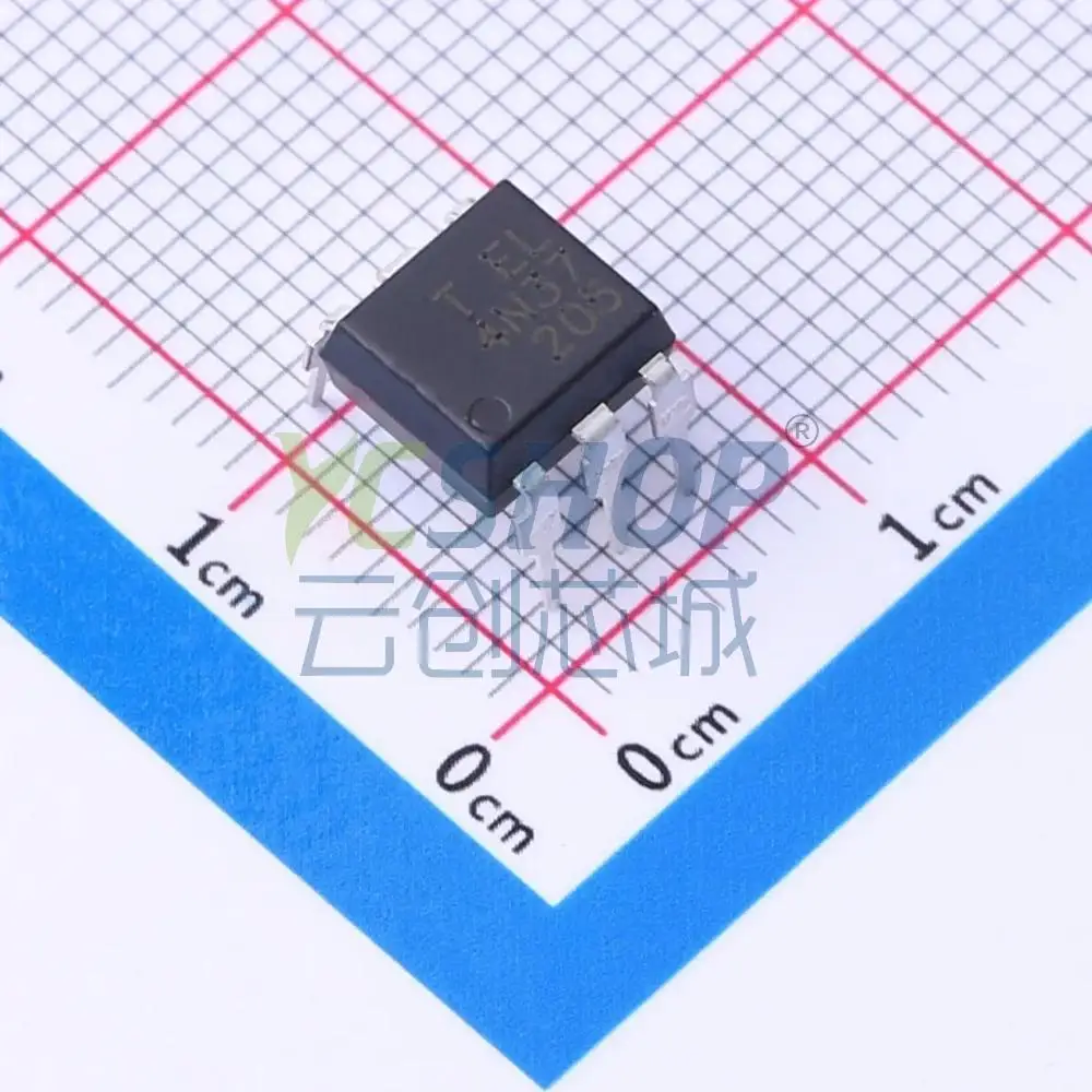 4N37 Phototransistor Optocoupler 5000Vrms Isolation 6‑DIP Through‑Hole Optoisolator