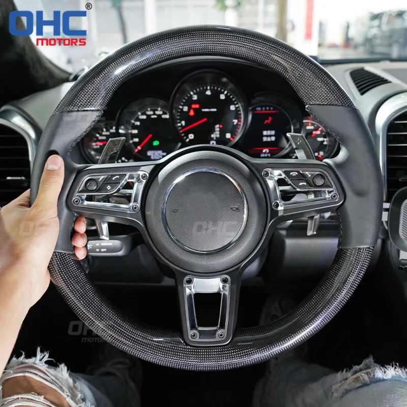 For Porsche Cayenne 918 911 718 985  2019 upgraded and modified carbon fiber steering wheel assembly