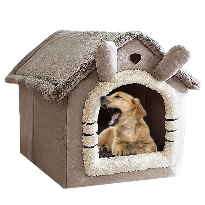 

Winter Indoor Dog Cat House Removable and Washable Warm Small Pet Plush Sleeping Nest Basket Cat Indoor Bed Pet Supplies