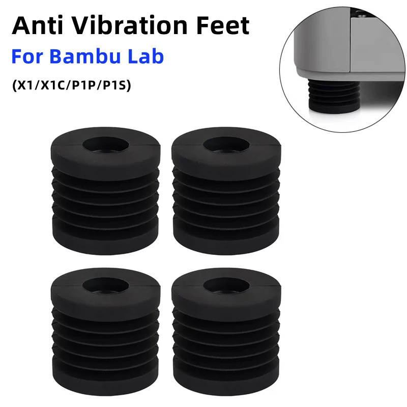 For Bambu Lab P1P/P1S Anti Vibration Feet Pad Anti-slip Anti-Shock Dust-proof Rubber Foot Pad Bamboo Bambulabs X1/X1C 3D Printer