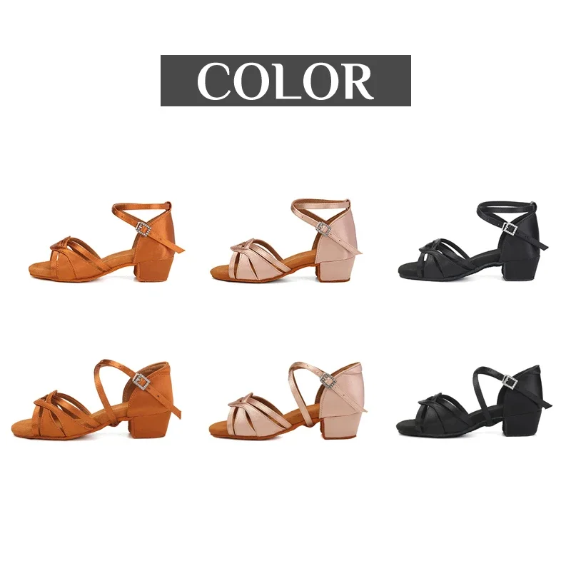 Dance Shoes for Girls Toddler Ballroom Dance Shoes Women Dancing Shoes Children Practice Latin Shoes Salsa S Salsa Sandals 3.5cm