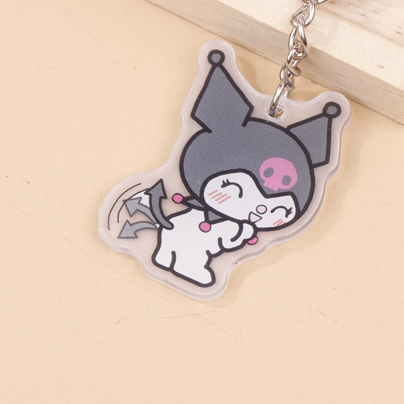 Sanrio Kuromi Saco De Acrílico Pingente, Presente De Aniversário, Casal Chaveiro, Anime Periférico, Bonito Dos Desenhos Animados Kawaii, DIY Acessórios