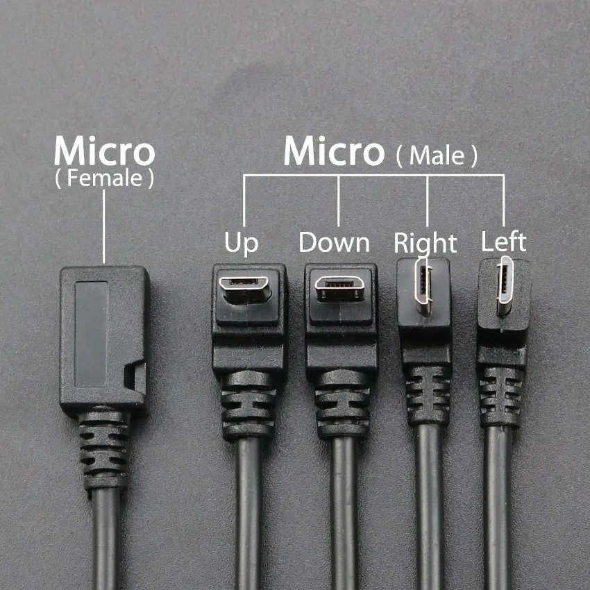 1PCS Micro USB B Male to Female M/F Extension Charging Cable Cord Wire Converter Adapter Micro Plug to Female Connector socket