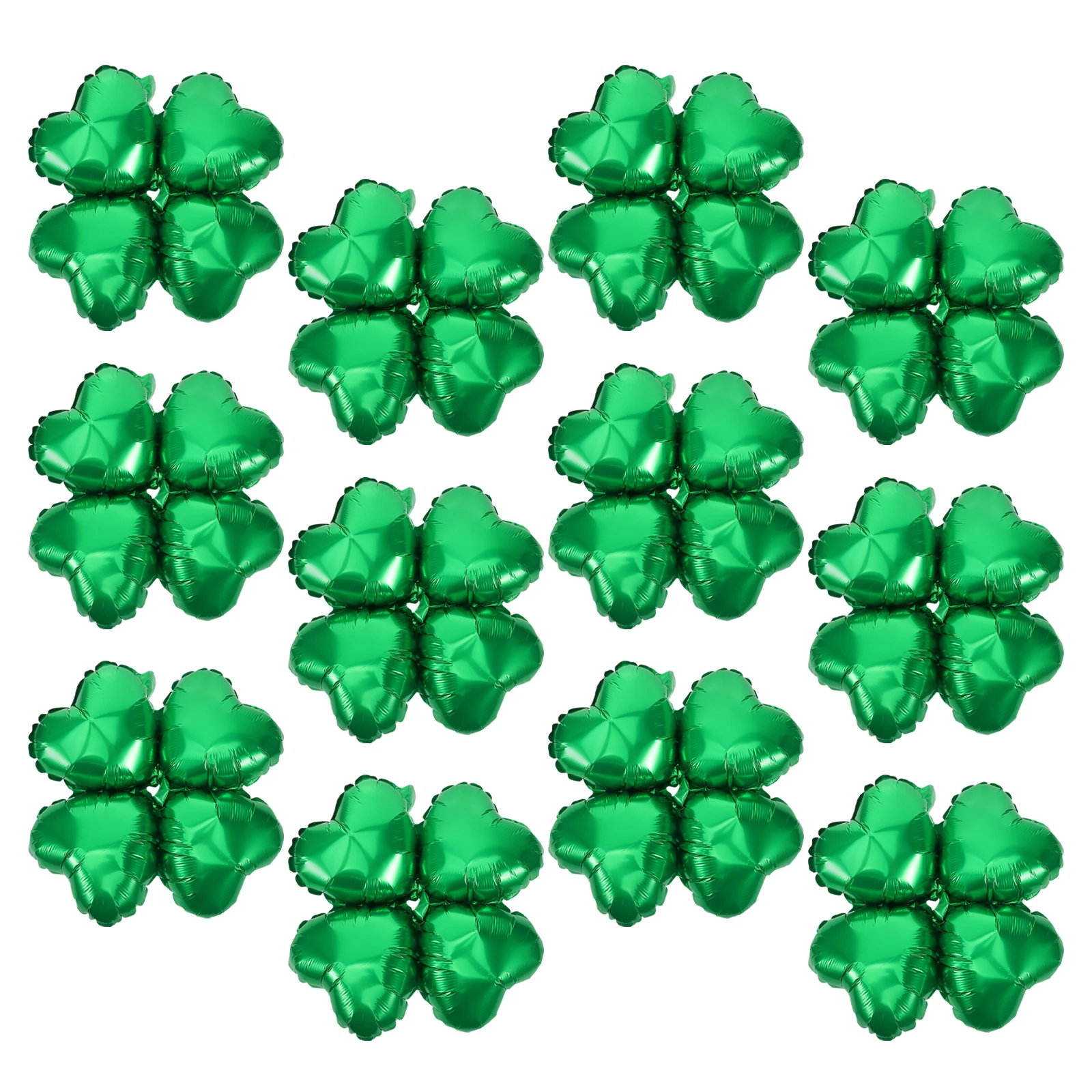 

50pcs Heart Shaped Four Leaf Clover Balloons Reusable Party Decorations Green Foil Wedding Festival Photo Props