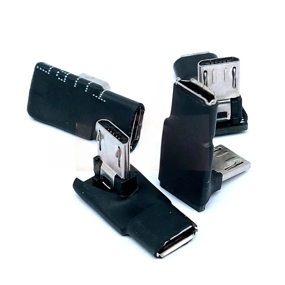 Adapter Micro USB wtyczka ze złączem kobiecy męski pod kątem 90 stopni do smartfonów i ładowania