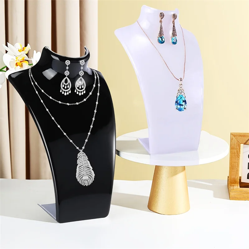 

3-цветный акриловый манекен, ожерелье, держатель для ювелирных изделий, серьги-подвески, украшение, выставочная витрина, полка