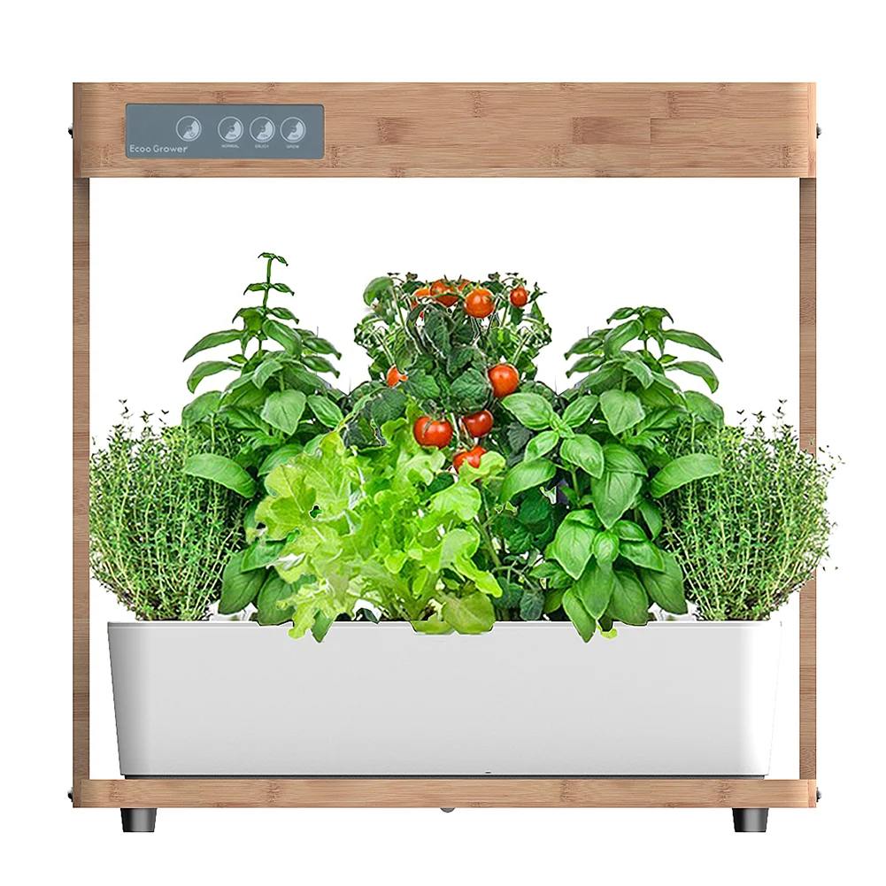Hydroponics Equipment Grow Systems Natural Bamboo Hydroponic Light for Smart Garden