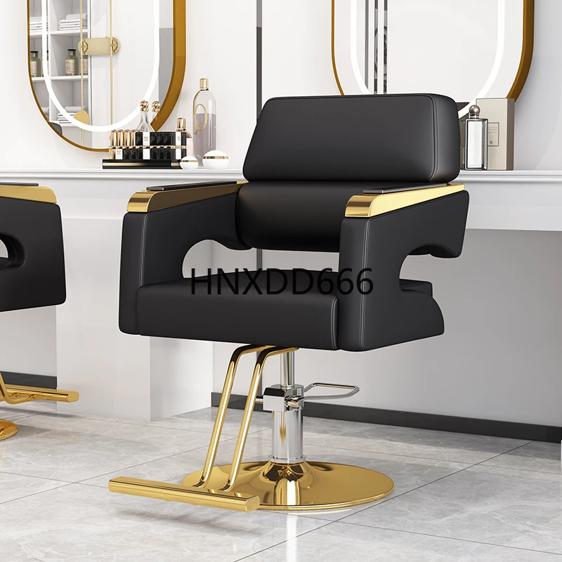 كرسي حلاق دوار فاخر مسند قدم حديث مريح كرسي تجميل احترافي للرجال أثاث صالون Sillon De Barberia