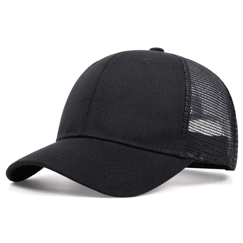 1 Stück Belüftete Mesh-Baseballkappe für Damen und Herren, Erwachsenen-Netzkappe mit Flachem Gebogenem Schirm, Atmungsaktive Sommer-Sonnenschutzkappe, Frühlings-Trucker-Cap – Detail 3