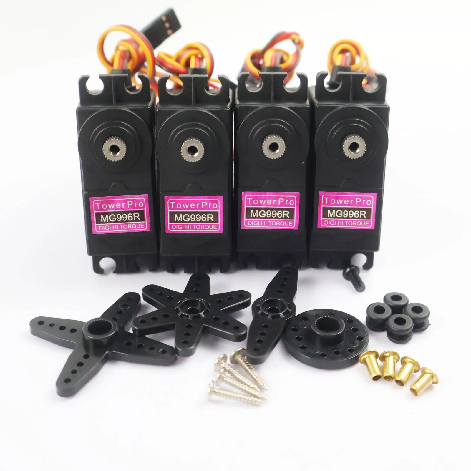 4/1Pcs MG996R High Torque Metal Gear  Digital Servo for Futaba JR 1/8 1/10 RC Car Helicopter Robot Manipulator RC Boat Toy DIY
