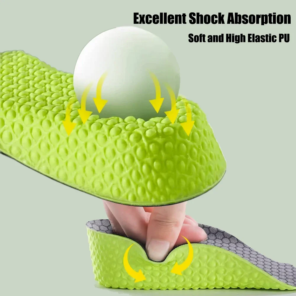 الارتفاع زيادة النعال للرجال النساء أحذية أطول امتصاص الصدمات منصات الأحذية الرياضية للأقدام قوس دعم النعال العظام #5