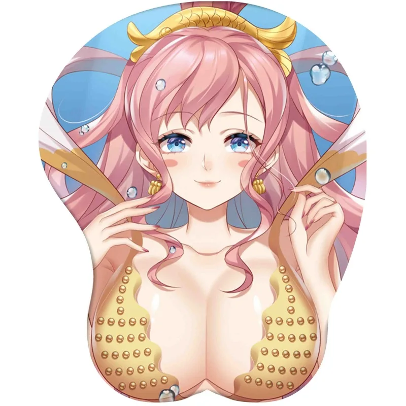 

One Piece King Nami Snake Princess Sexy Silicone 3d Breast Mouse Pad Anime With Wrist Rest Support Ergonomic Custom