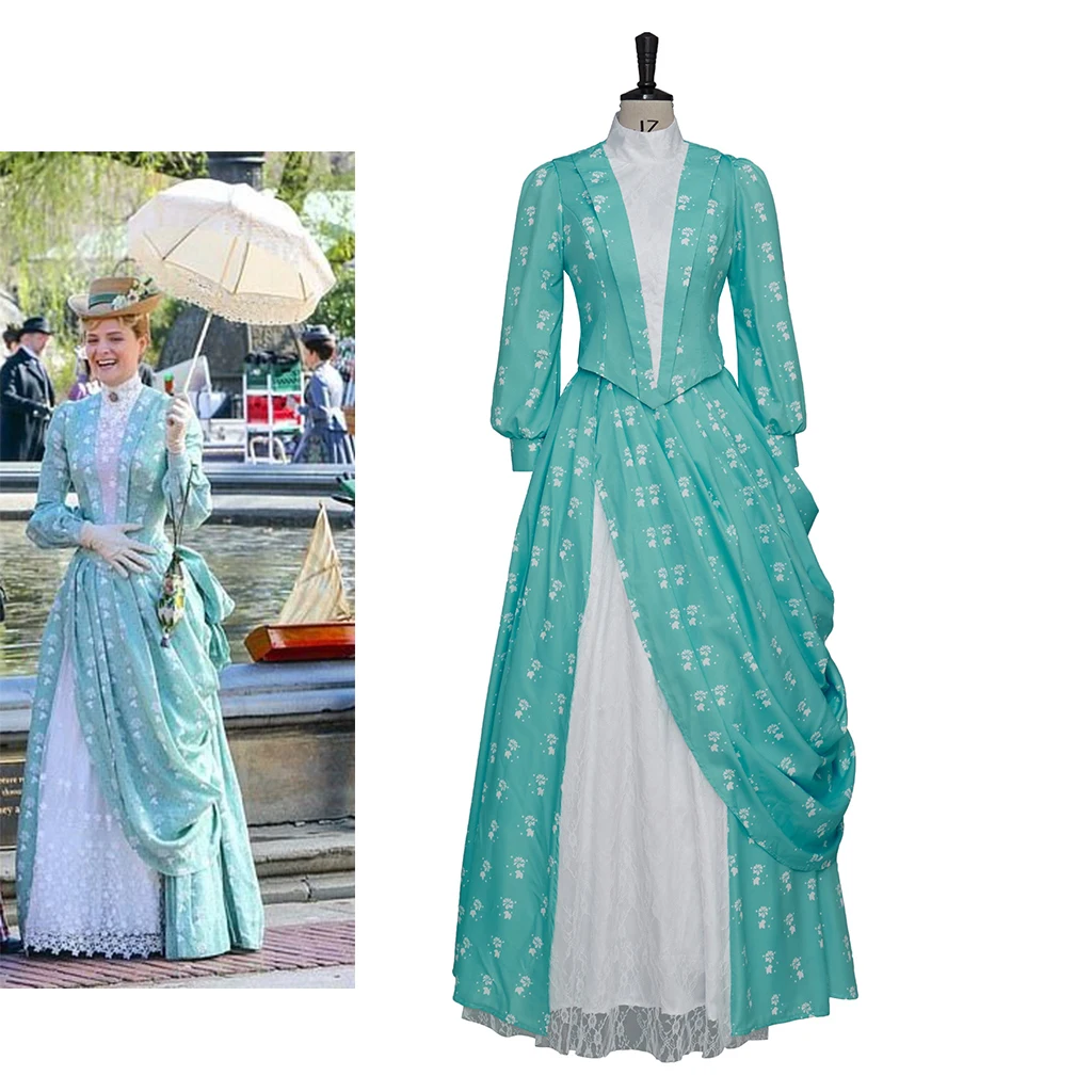 

Marian Brook Cosplay TV The Gilded Age Costume Women Fancy Party Ball Gown Victorian Colonial Southern Belle Walking Dress
