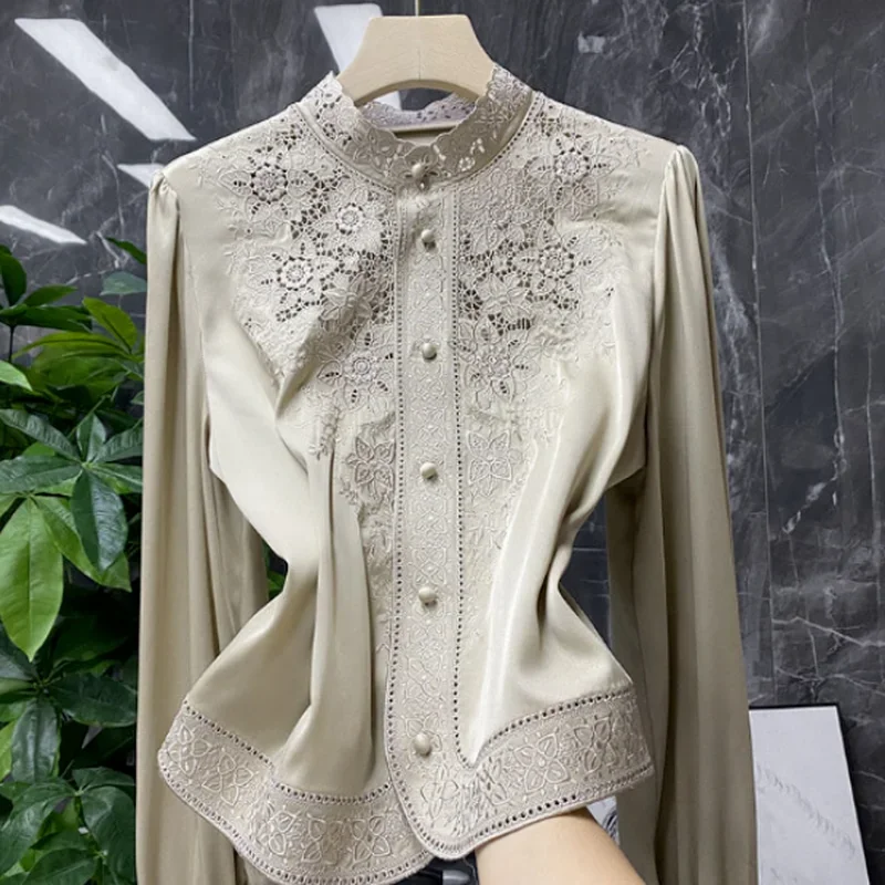 Renaissance Style Slim Short Blazer 2023 Women Flower Printed Half High Collar Fashion Casual Blazer Plus Size Buttonless Jacket