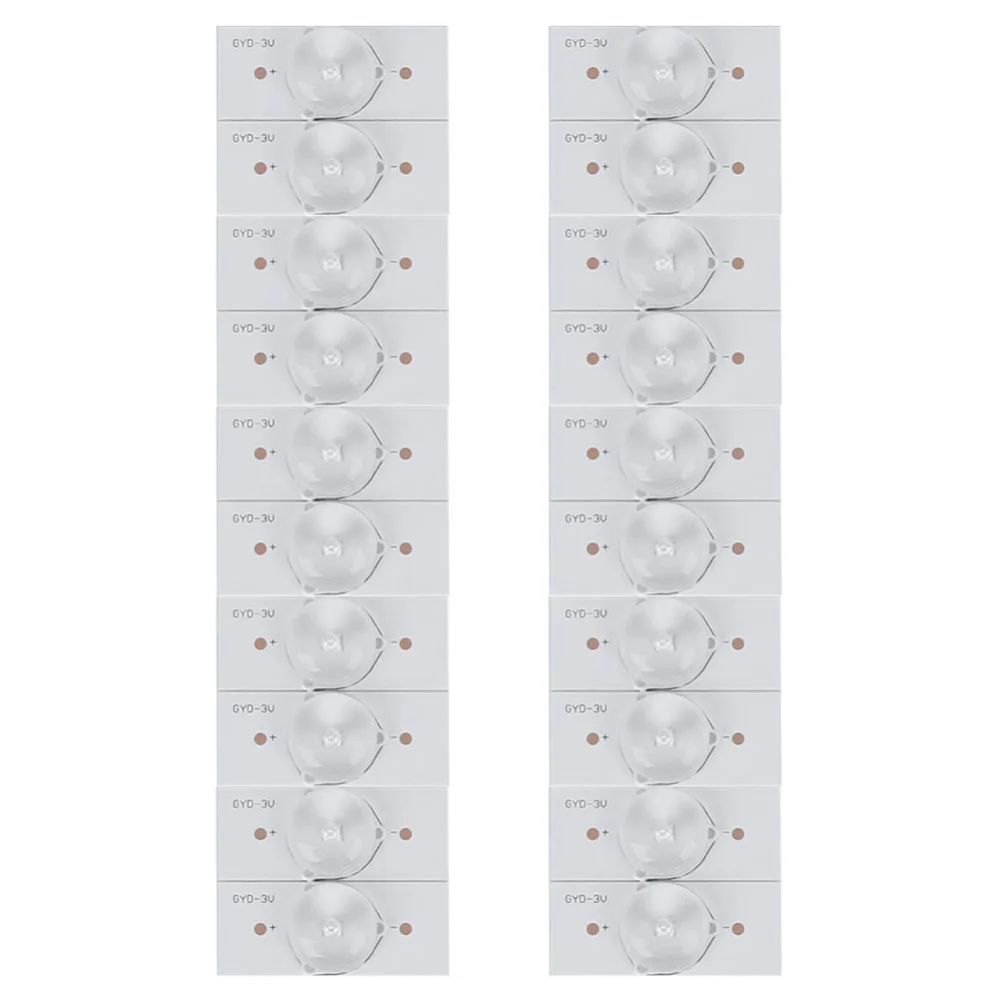 20 PCS 3V SMD Lamp Beads with 2M Wired with Optical Lens Fliter Light Bead White Energy Saving SMD LED Lens Home Use