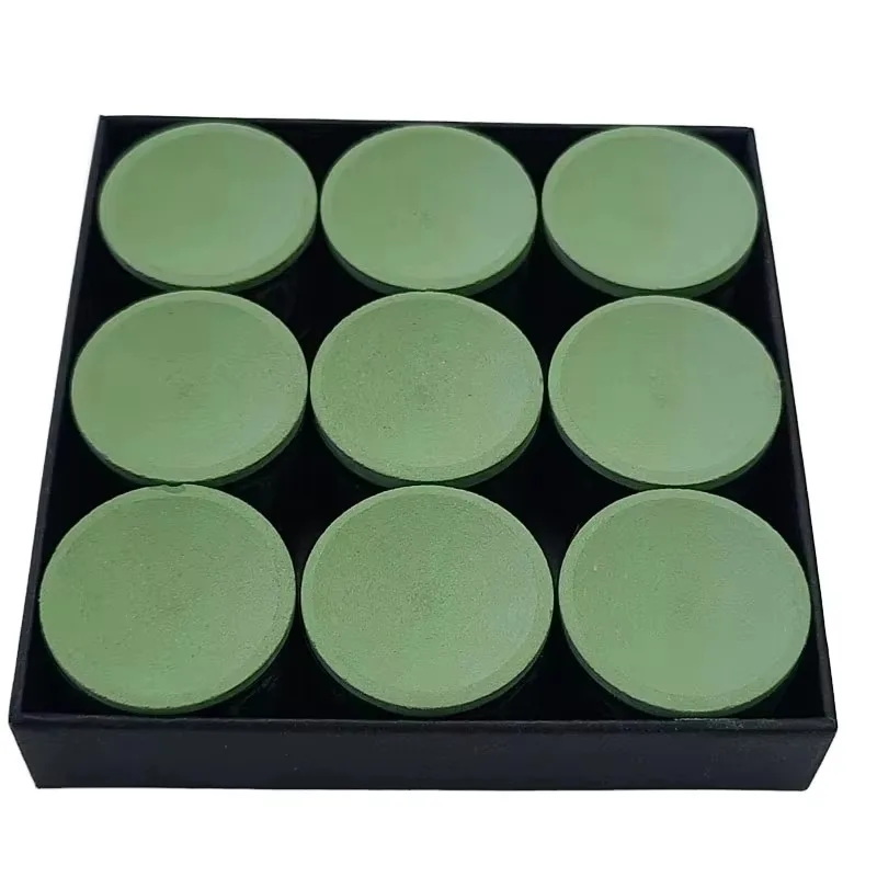 Premium professional V10 snooker club chalk universal round chocolate powder, suitable for pool players set 9 pcs/box