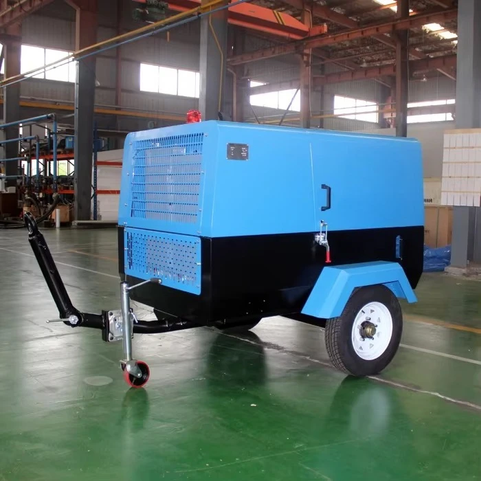 Diesel Screw Air Compressor 185CFM 8bar 41kW Oil-Lubricated Heavy Duty 20000 Hours Design for Mining/Construction Site IP55