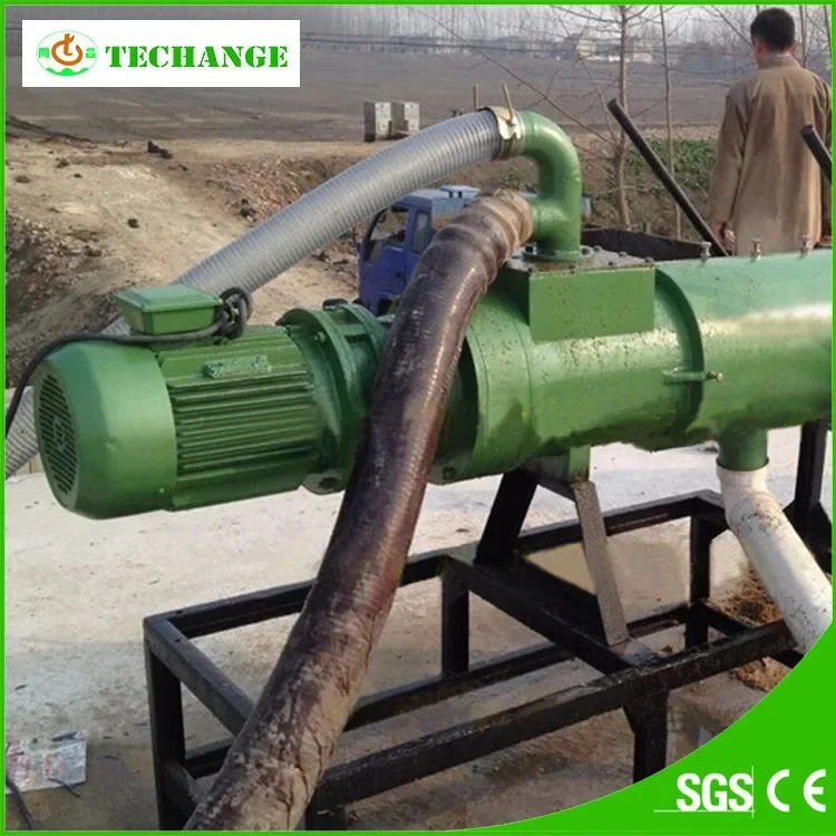 cheap price screw press cow dung manure dewatering machine