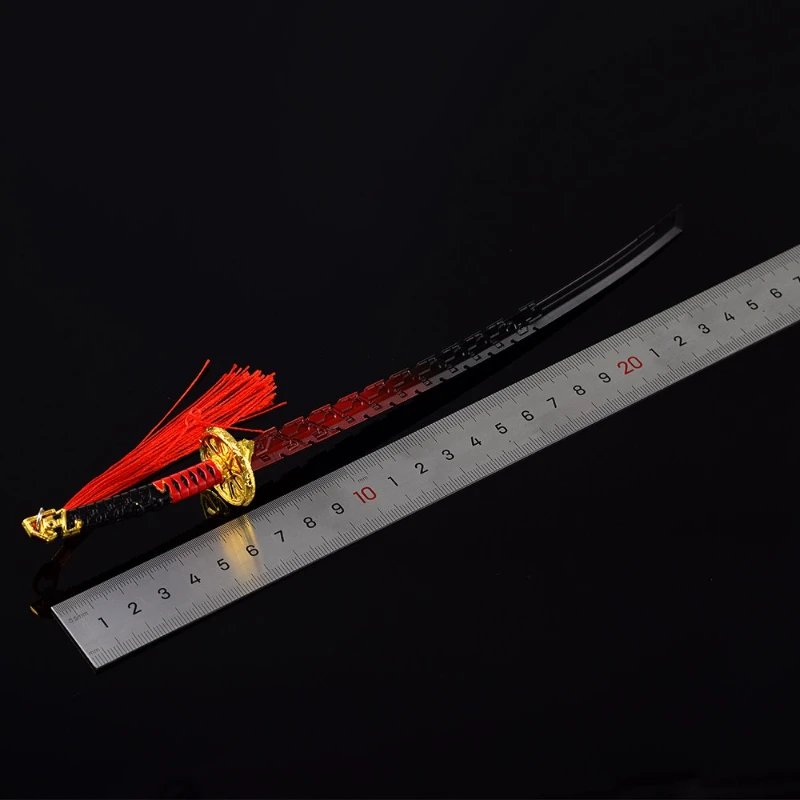 26cm/10.24in Tom Clancy's Recon Game Peripheral Samurai Sword Figurines Toys Metal Crafts Model Ornament Katana Desktop Display