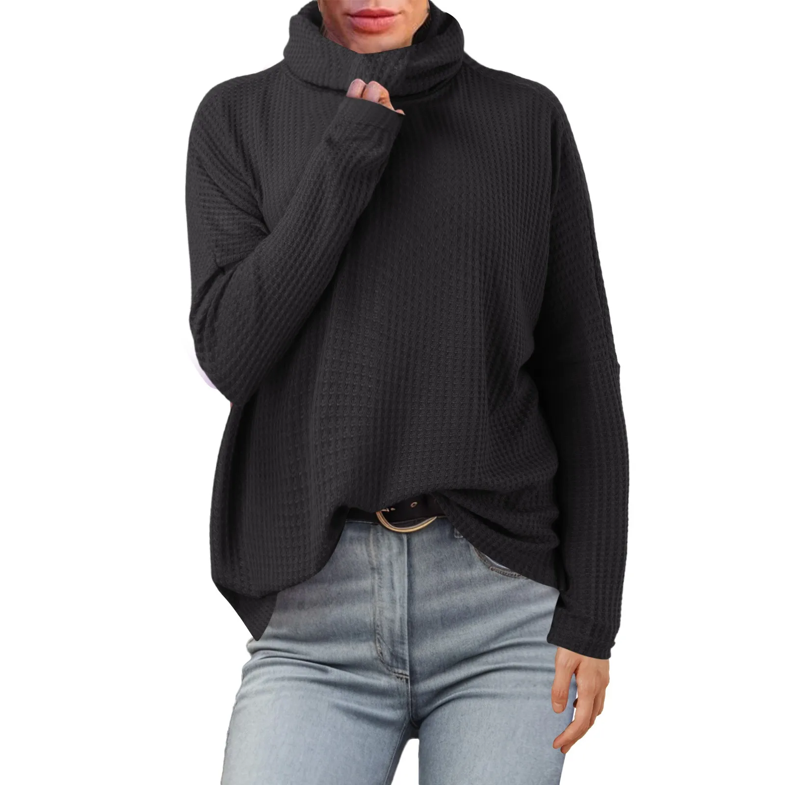 

European And American Fashion High Collar Women's 2023 Autumn/Winter New Knitted Sweater