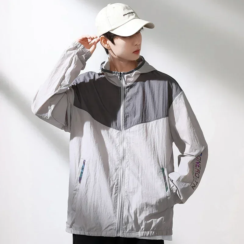 الرجال التبريد الدراجات سترة عارضة أزياء طويلة الأكمام معطف في الهواء الطلق ملابس الحماية من الشمس الصيف خفيفة الوزن هوديي قميص خندق #2